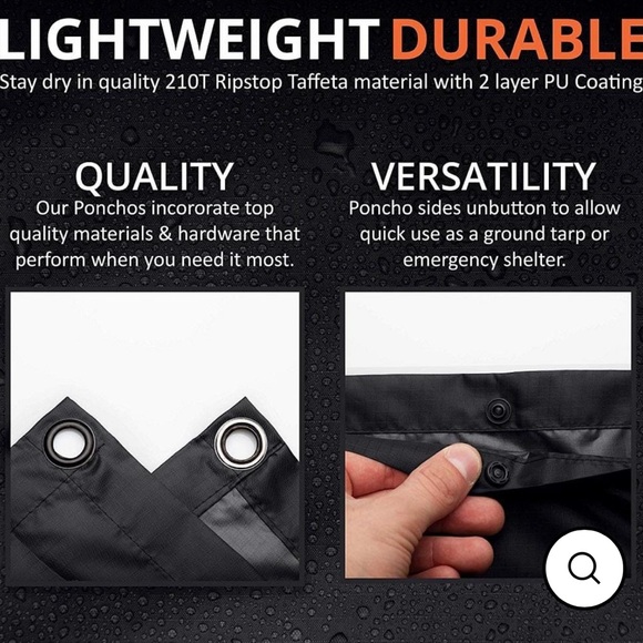 Arcturus Black Multifunctional Poncho, NWT. - Picture 7 of 9